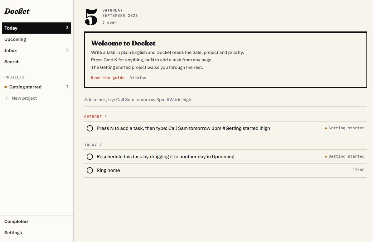 Project Planner - Docket