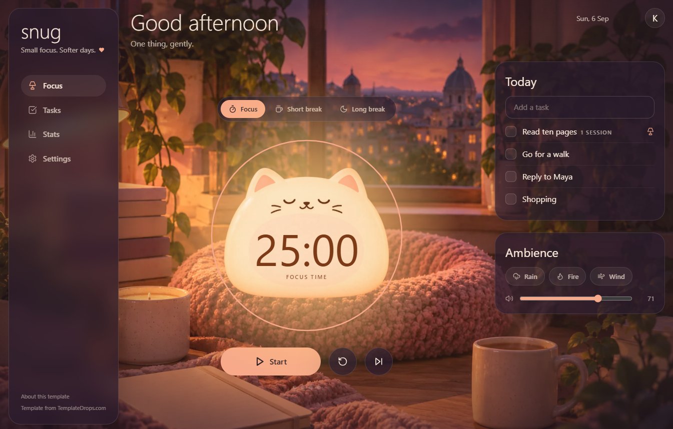 Cozy Pomodoro Timer preview